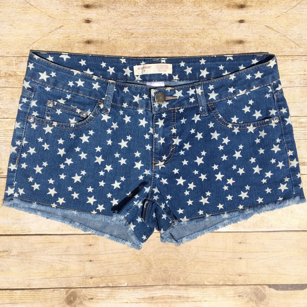 No Boundaries STARS Denim Shorts size 9